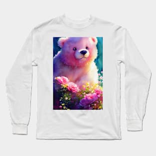 Watercolor teddy bear Long Sleeve T-Shirt